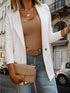Damen Langarm Blazerjacke | Open-Front & Single-Breasted Eleganz